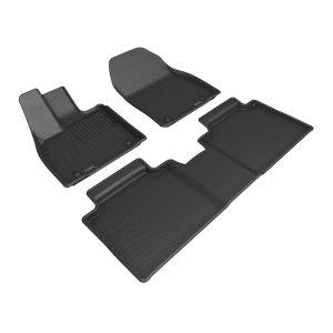 Lexus RZ Floor Mats - Front + Rear - 3D MAXpider - Kagu - Black - 2023+ Lexus RZ Floor Mats - Front + Rear - 3D MAXpider - Kagu - Black - 2023+